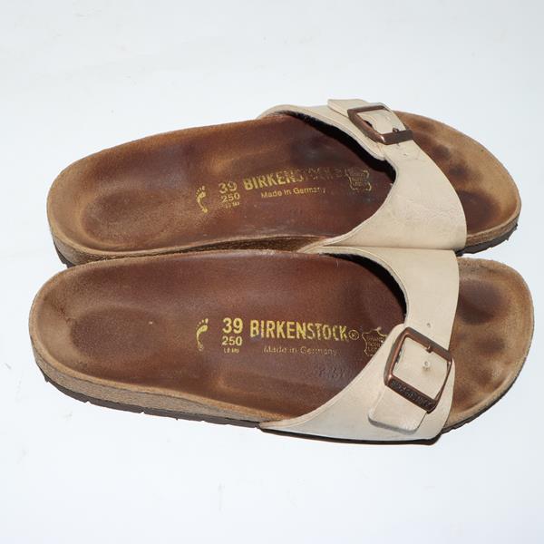 Birkenstock Madrid sandalo cipria in pelle EU 39 donna