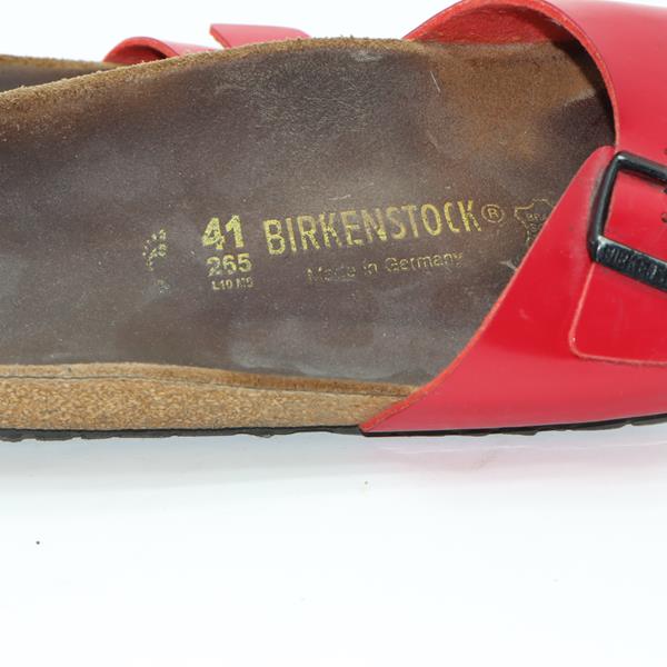 Birkenstock Madrid sandalo rosso in pelle EU 41 unisex