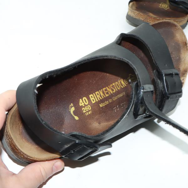 Birkenstock Milano sandalo nero in pelle EU 40 unisex