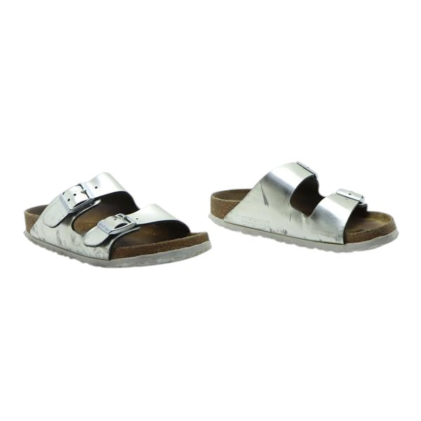 Birkenstock Arizona sandalo argento in pelle EU 36 donna