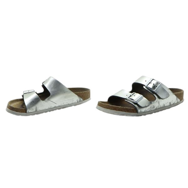 Birkenstock Arizona sandalo argento in pelle EU 36 donna
