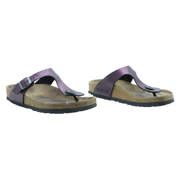 Birkenstock Gizeh Sandalo Viola in Birko Flor EU 38 Donna