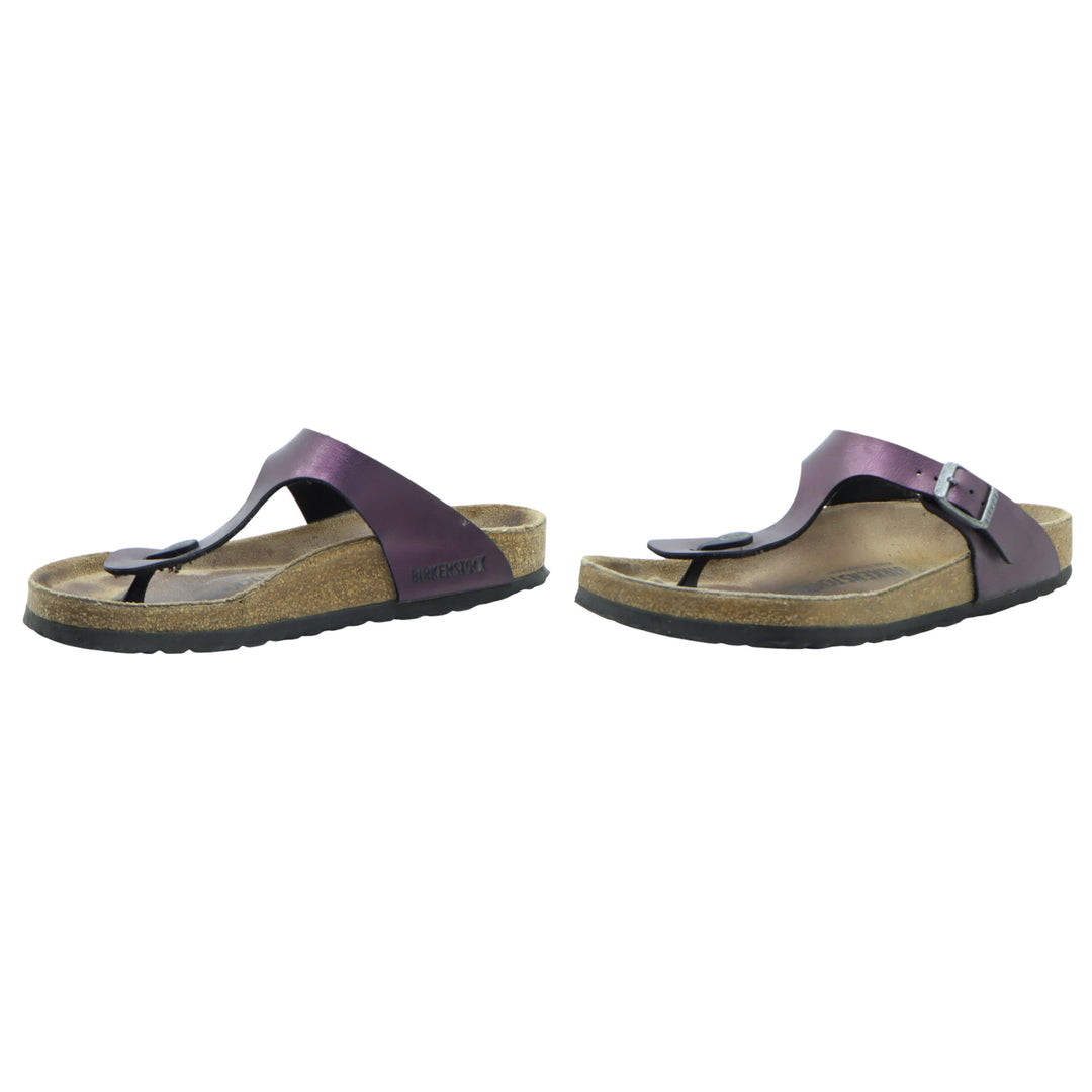 Birkenstock Gizeh Sandalo Viola in Birko Flor EU 38 Donna