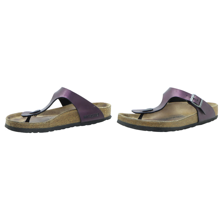 Birkenstock Gizeh Sandalo Viola in Birko Flor EU 38 Donna