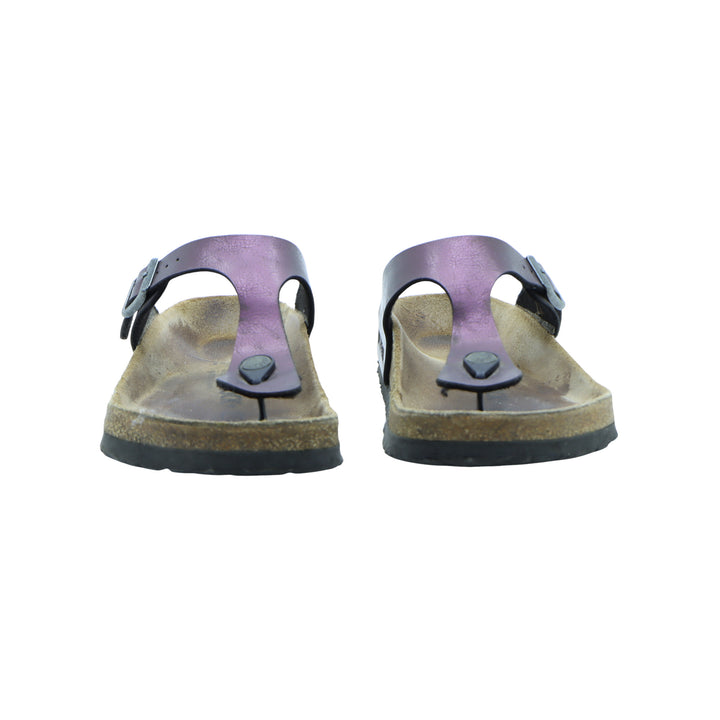 Birkenstock Gizeh Sandalo Viola in Birko Flor EU 38 Donna