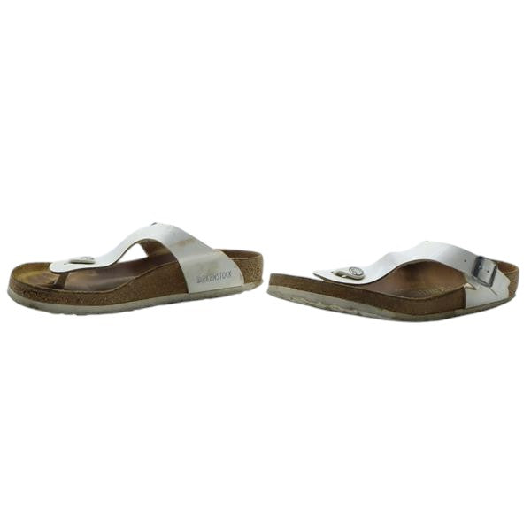 Birkenstock Gizeh sandalo bianco in pelle EU 40 unisex