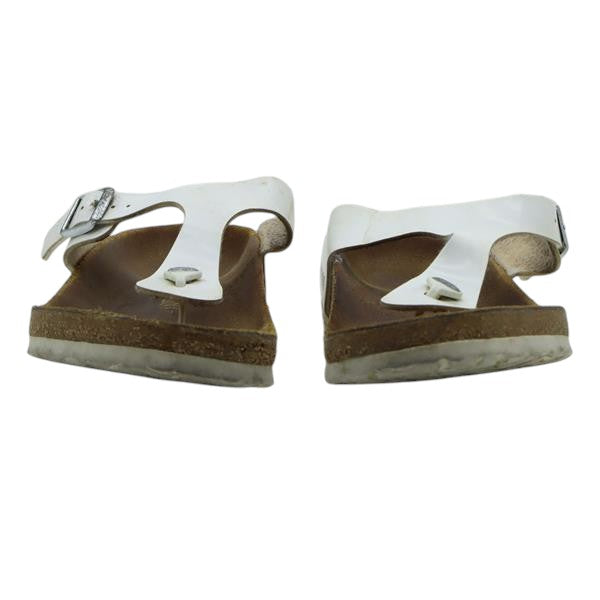 Birkenstock Gizeh sandalo bianco in pelle EU 40 unisex