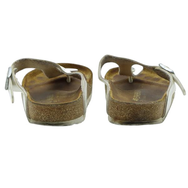 Birkenstock Gizeh sandalo bianco in pelle EU 40 unisex