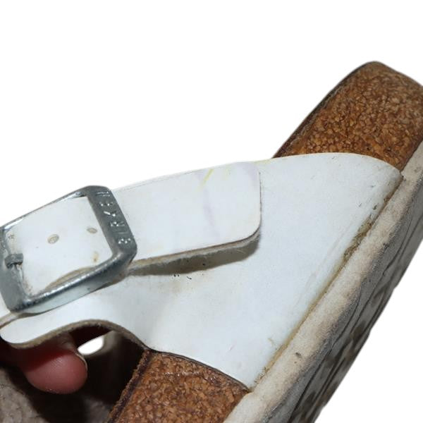 Birkenstock Gizeh sandalo bianco in pelle EU 40 unisex