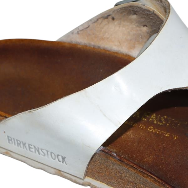 Birkenstock Gizeh sandalo bianco in pelle EU 40 unisex