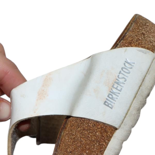 Birkenstock Gizeh sandalo bianco in pelle EU 40 unisex
