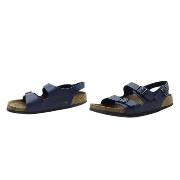 Birkenstock New York sandalo blu in pelle EU 39 unisex