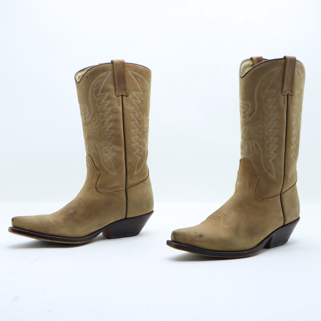 Bok Brothers Stivale Cowboy Beige in Pelle Numero 39 Donna
