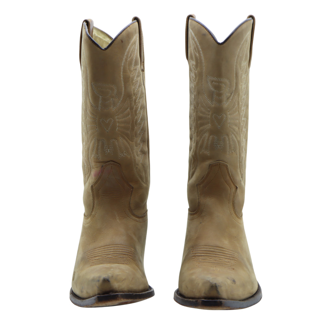 Bok Brothers Stivale Cowboy Beige in Pelle Numero 39 Donna