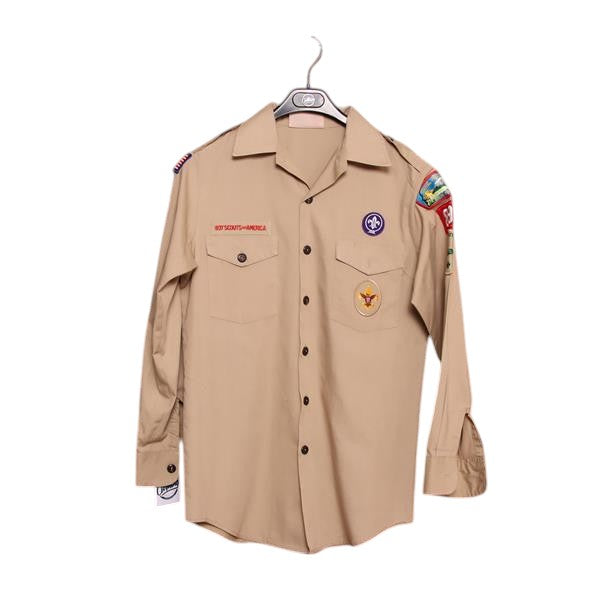 Boyscouts of America camicia beige taglia S unisex made in USA