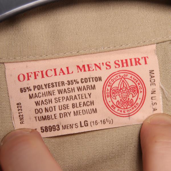 Boyscouts of America camicia beige taglia L unisex