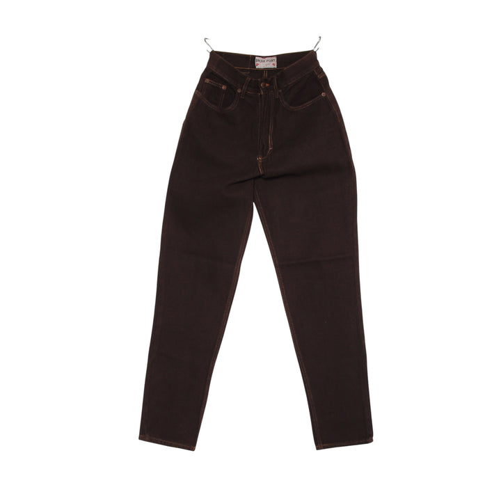 Break Point Baggy Jeans Marrone W27 Donna Deadstock w/Tags