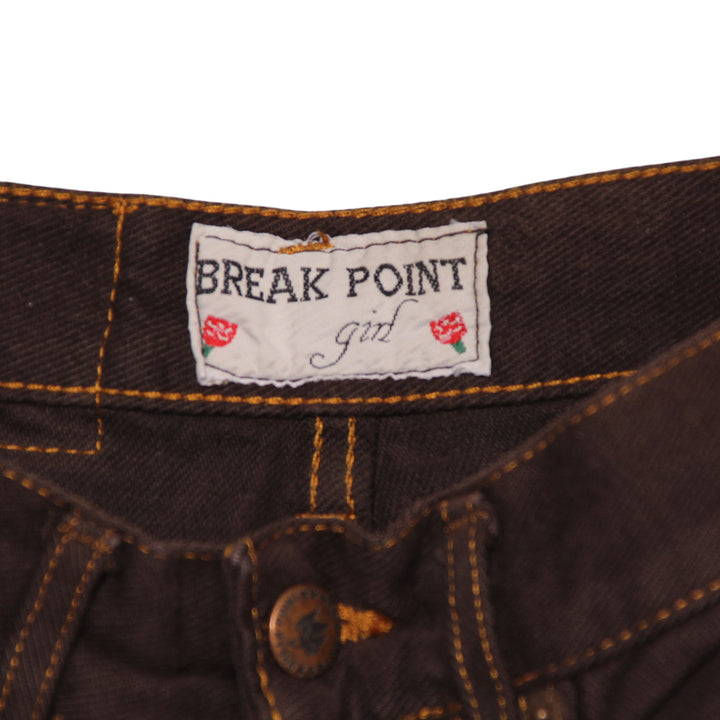 Break Point Baggy Jeans Marrone W27 Donna Deadstock w/Tags