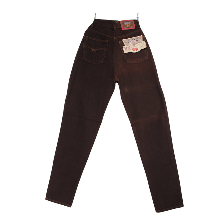 Break Point Baggy Jeans Marrone W27 Donna Deadstock w/Tags