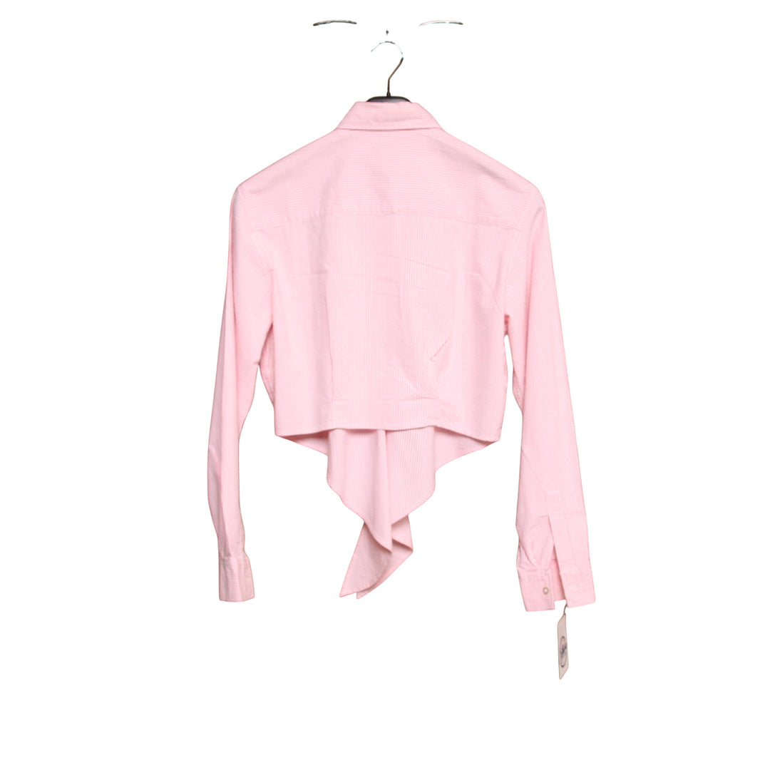 British Khaki Camicia Rosa a Righe Taglia M Donna