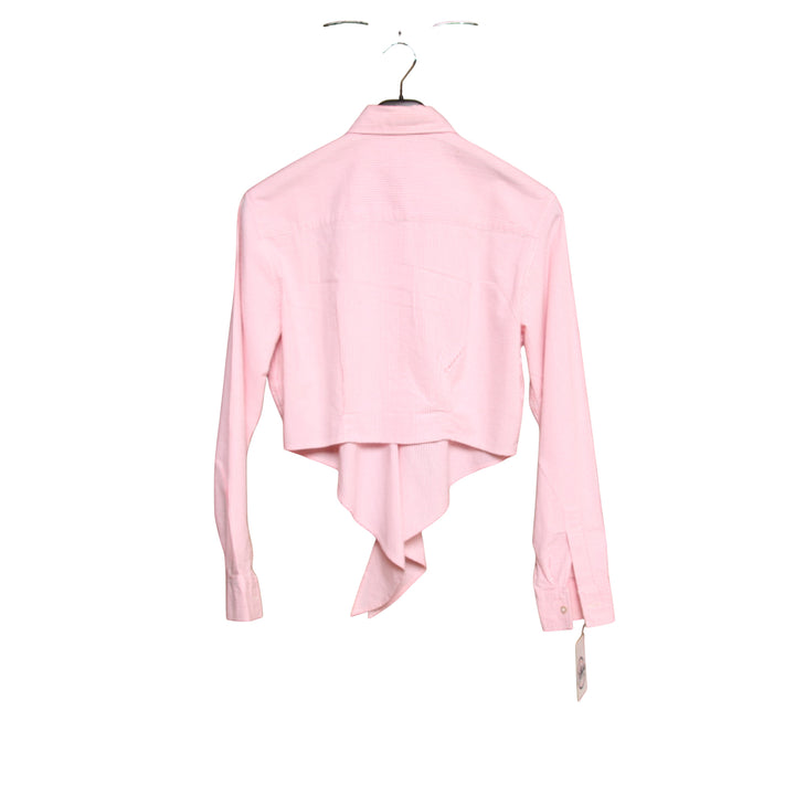 British Khaki Camicia Rosa a Righe Taglia M Donna