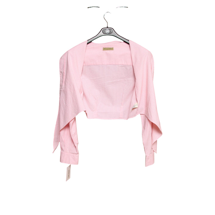 British Khaki Camicia Rosa a Righe Taglia M Donna