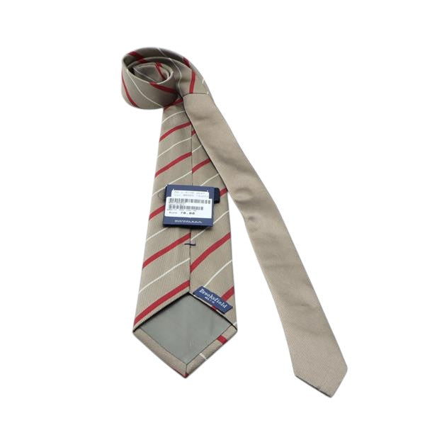 Brooksfield cravatta bronzo in seta uomo deadstock