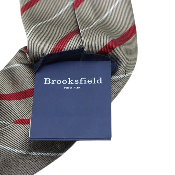 Brooksfield cravatta bronzo in seta uomo deadstock