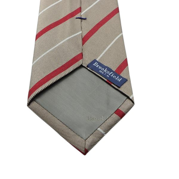 Brooksfield cravatta bronzo in seta uomo deadstock