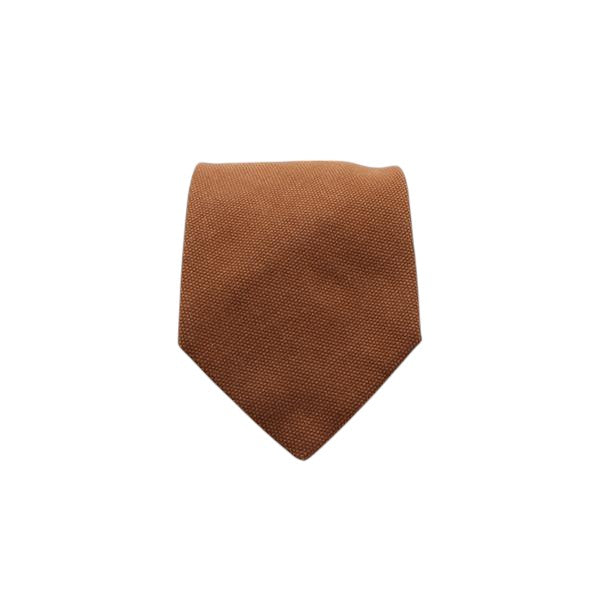 Brooksfield cravatta marrone in cotone uomo deadstock
