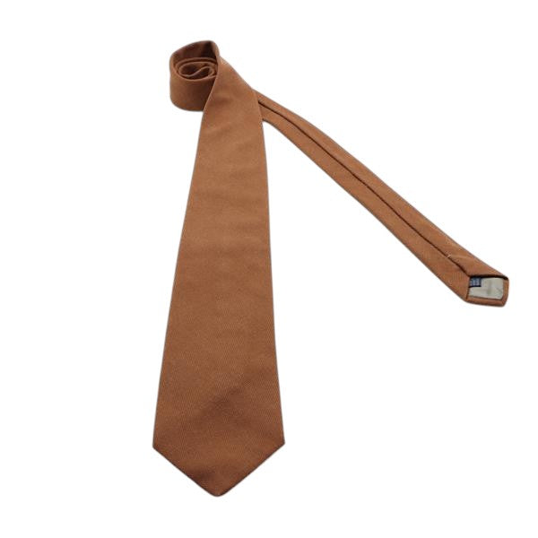 Brooksfield cravatta marrone in cotone uomo deadstock
