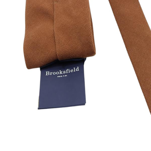 Brooksfield cravatta marrone in cotone uomo deadstock