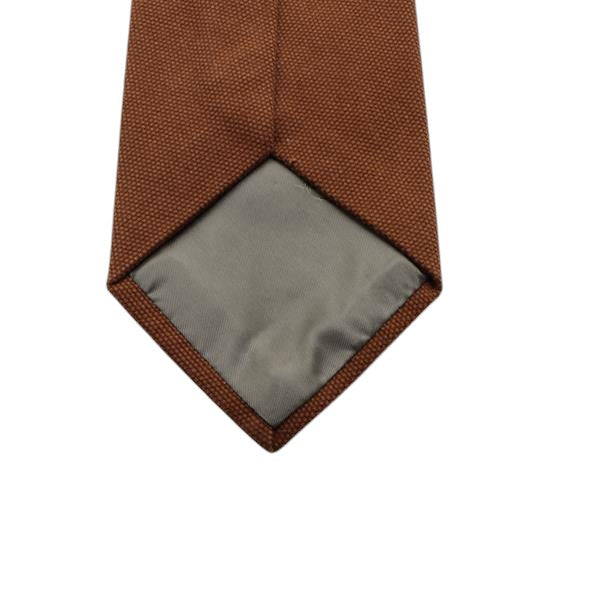 Brooksfield cravatta marrone in cotone uomo deadstock