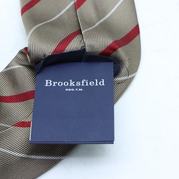Brooksfield cravatta bronzo in seta uomo deadstock