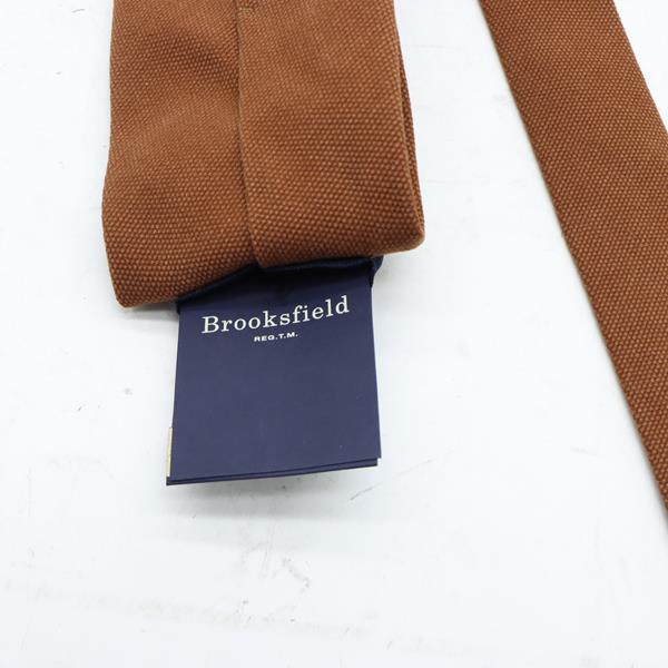 Brooksfield cravatta marrone in cotone uomo deadstock