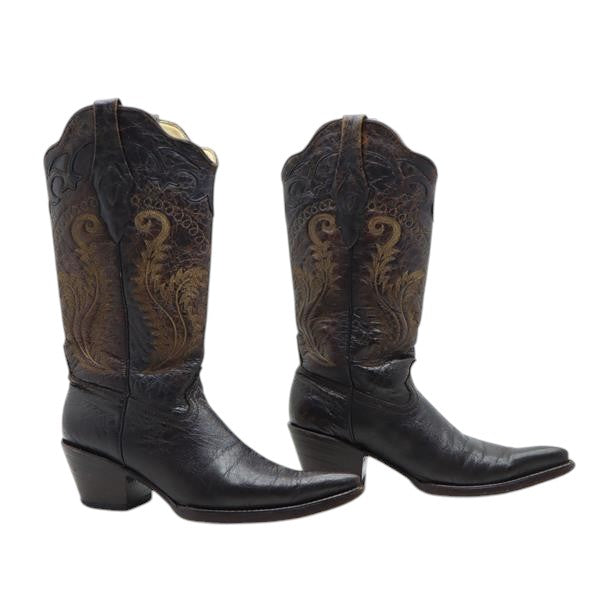 Bufalo stivale western marrone in pelle numero 37 donna