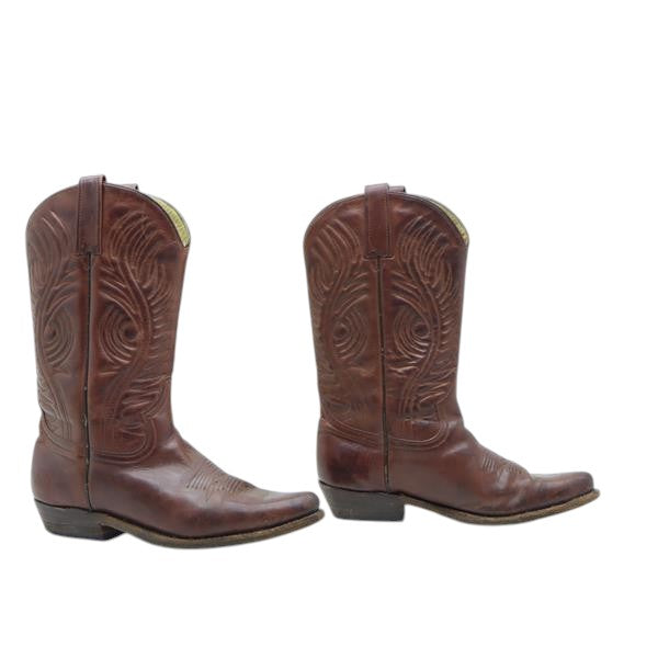 Buffalo stivale western marrone in pelle numero 38 donna