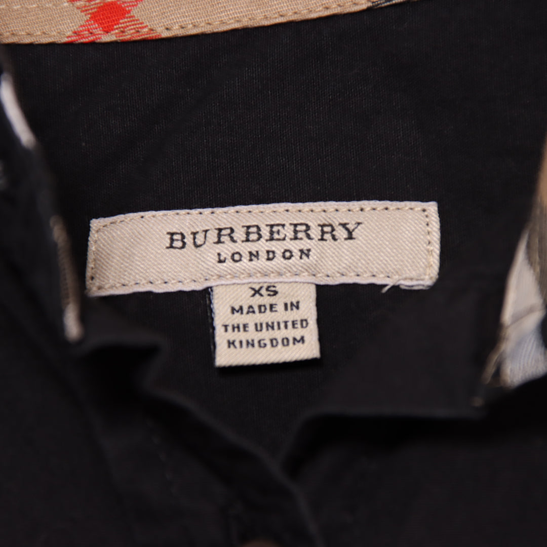 Burberry Camicia Nera Taglia XS Donna Made in England
