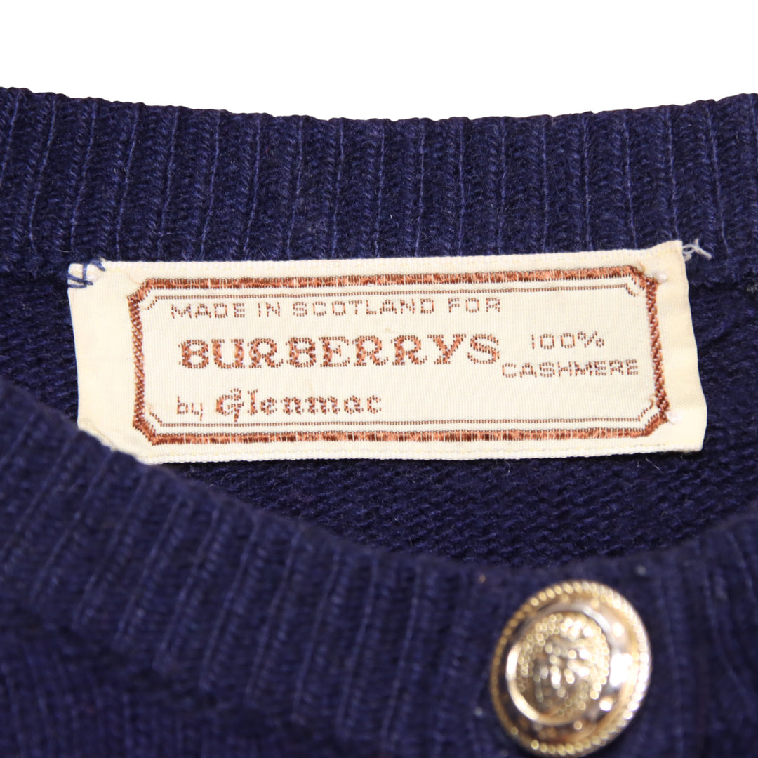 Burberrys Cardigan in Cashmere Blu Taglia 42 Donna