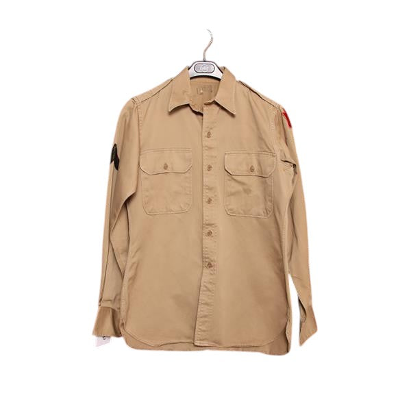Camicia militare beige taglia M uomo