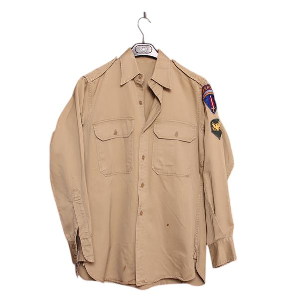 Camicia militare beige taglia M uomo