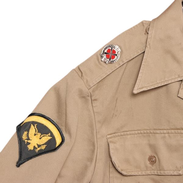 Camicia militare beige taglia S uomo