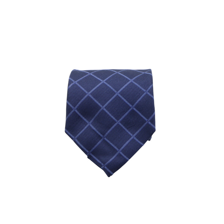 Canali Cravatta Blu a Rombi in Seta Uomo