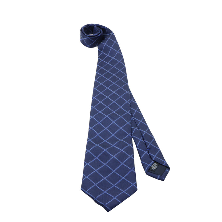Canali Cravatta Blu a Rombi in Seta Uomo
