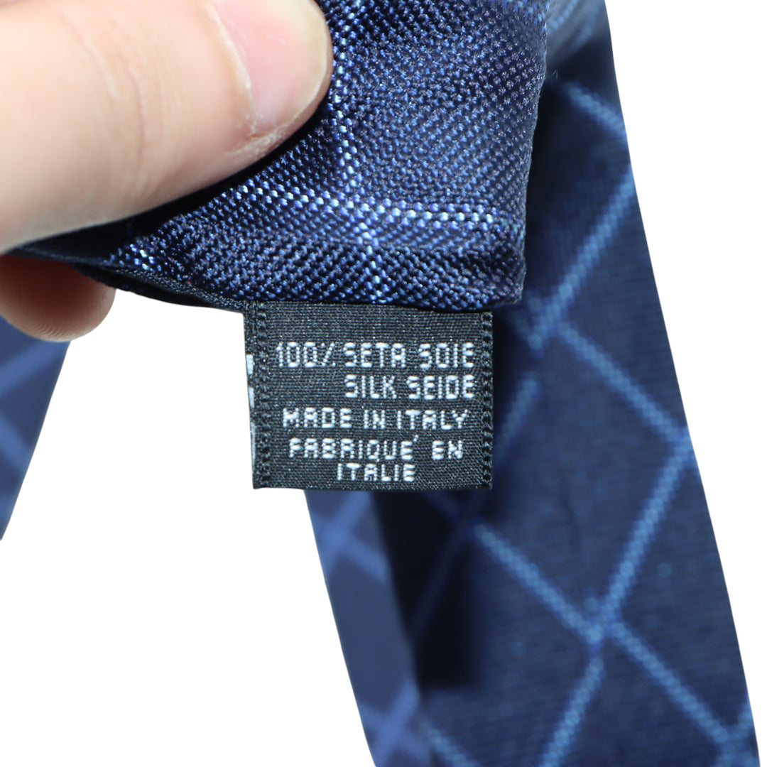 Canali Cravatta Blu a Rombi in Seta Uomo