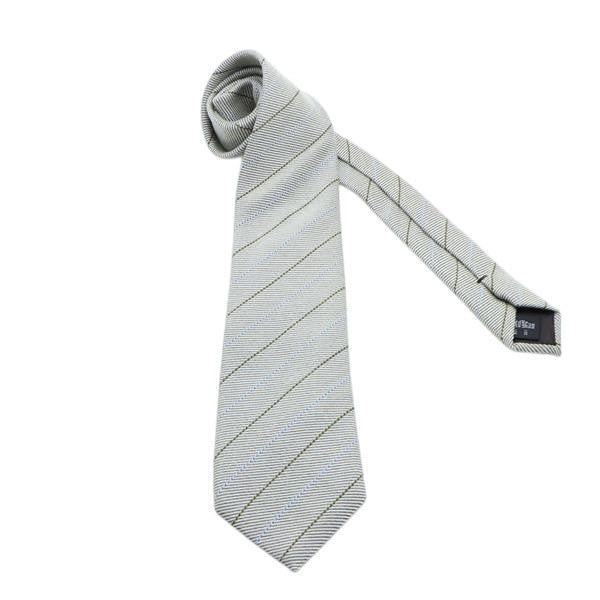 Canali cravatta grigia con fantasia uomo deadstock