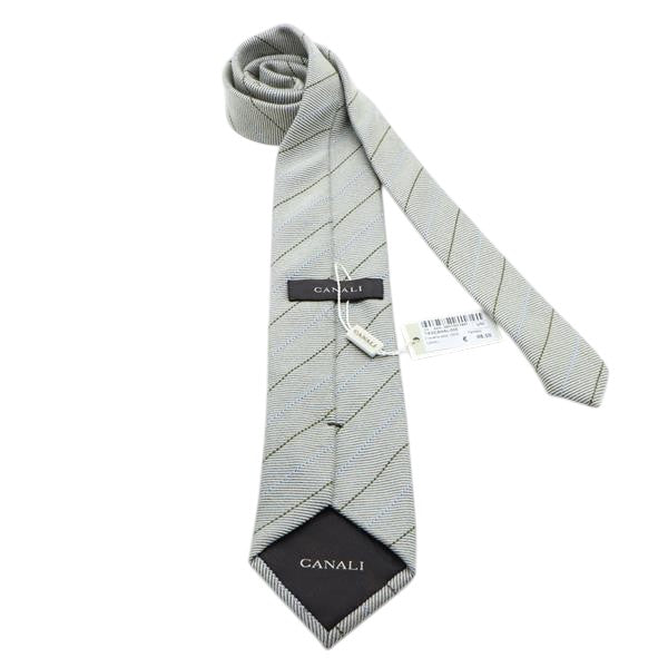 Canali cravatta grigia con fantasia uomo deadstock