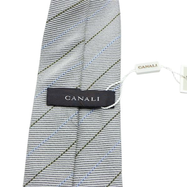Canali cravatta grigia con fantasia uomo deadstock