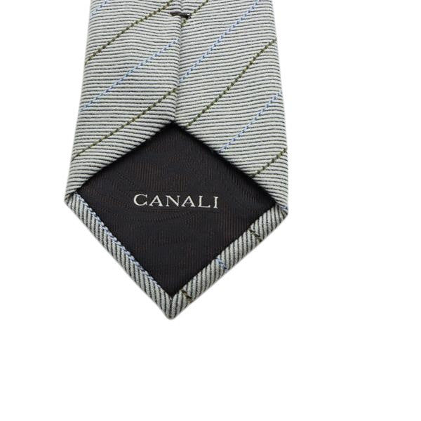 Canali cravatta grigia con fantasia uomo deadstock