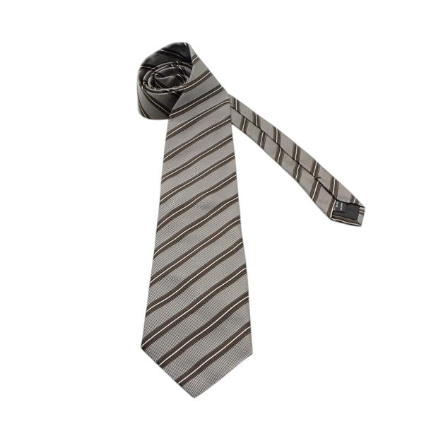 Canali cravatta marrone in seta uomo deadstock